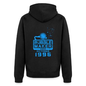 Plongeur Birthday Bubblemaker depuis octobre 1996 - Veste à capuche bio Premium Unisexe - noir - Dos - Nico (187cm)