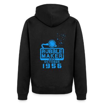 Plongeur Birthday Bubblemaker depuis octobre 1956 - Veste à capuche bio Premium Unisexe - noir - Dos - Nico (187cm)