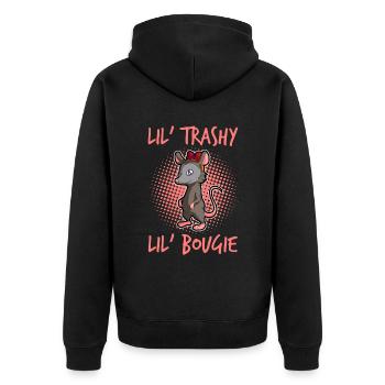 Possum design for opossum lovers and possum - Unisex Premium Organic Zip Hoodie - black - Back - Nico (187cm)