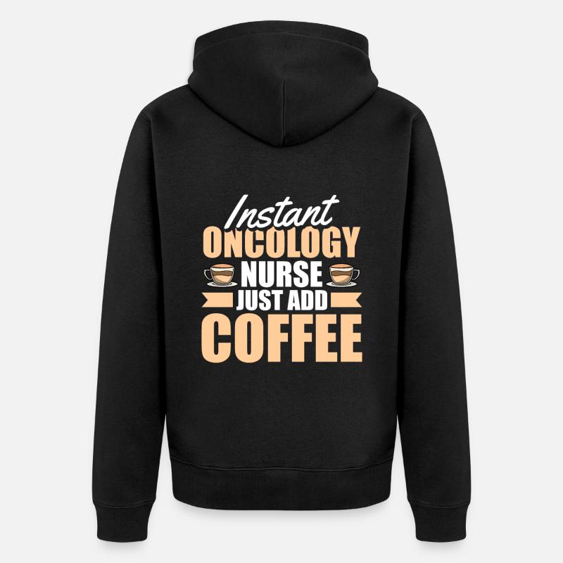 Krankenschwester Kaffee - Unisex Premium Bio Zip Hoodie - Schwarz
