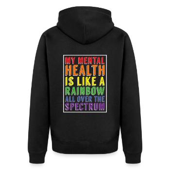 Psychology Psychologist Bunt - Unisex Premium Organic Zip Hoodie - black - Back - Nico (187cm)