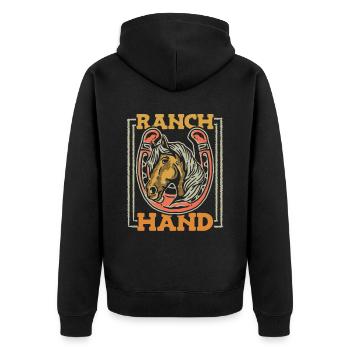 Rodeo Cowboy Ranch Cowboy - Veste à capuche bio Premium Unisexe - noir - Dos - Nico (187cm)
