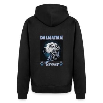 Dog saying Dalmatian design for dog lovers - Unisex Premium Organic Zip Hoodie - black - Back - Nico (187cm)