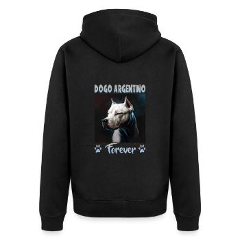 Dog Saying Dogo Argentino Design pour - Veste à capuche bio Premium Unisexe - noir - Dos - Nico (187cm)