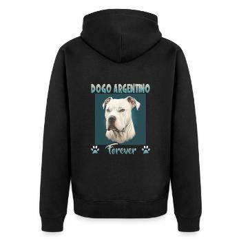 Dog Saying Dogo Argentino Design pour - Veste à capuche bio Premium Unisexe - noir - Dos - Nico (187cm)