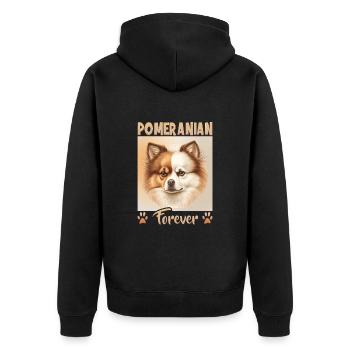 Dog saying Poméranie design pour les amoureux des chiens - Veste à capuche bio Premium Unisexe - noir - Dos - Nico (187cm)