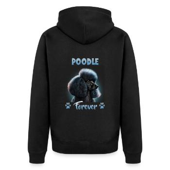 Dog Saying Caniche Design pour les amoureux des chiens - Veste à capuche bio Premium Unisexe - noir - Dos - Nico (187cm)