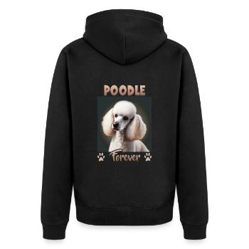 Dog Saying Caniche Design pour les amoureux des chiens - Veste à capuche bio Premium Unisexe - noir - Dos - Nico (187cm)