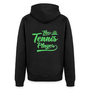 Le joueur de tennis - Veste à capuche bio Premium Unisexe - noir - Dos - Nico (187cm)