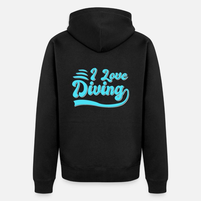 J’adore plonger - Veste à capuche bio Premium Unisexe - noir