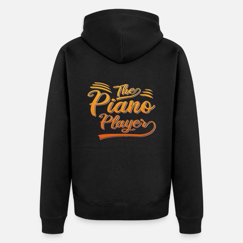 Le pianiste - Veste à capuche bio Premium Unisexe - noir