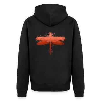 Dragonfly dragonflies - Unisex Premium Organic Zip Hoodie - black - Back - Nico (187cm)