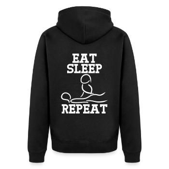 Physio Physiotherapy Physiotherapist - Unisex Premium Organic Zip Hoodie - black - Back - Nico (187cm)