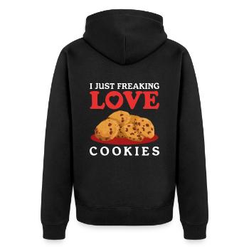 Cookies Cookies Cookie Baking Cookies Cadeau - Veste à capuche bio Premium Unisexe - noir - Dos - Nico (187cm)