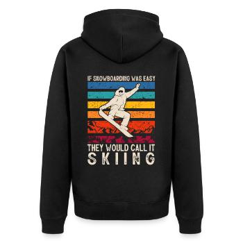 Snowboarders, snowboarders - Veste à capuche bio Premium Unisexe - noir - Dos - Nico (187cm)