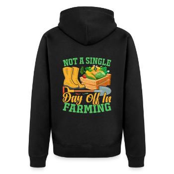 Quota d’agriculteur pour tracteurs agricoles - Veste à capuche bio Premium Unisexe - noir - Dos - Nico (187cm)