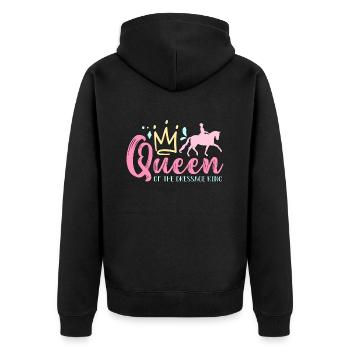 Dressage Reine De L’Équitation Cavalier De Dressage Cavalier - Veste à capuche bio Premium Unisexe - noir - Dos - Nico (187cm)