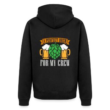 Beer Brewing A Perfect Brew For Malt Beer Brewer - Unisex Premium Bio Zip Hoodie - Schwarz - Hinten - Nico (187cm)