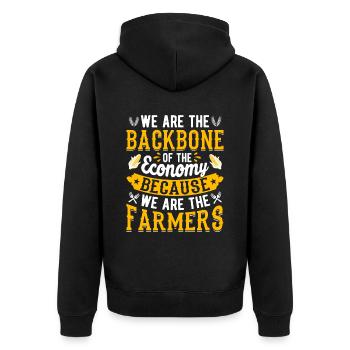 Quota d’agriculteur pour tracteurs agricoles - Veste à capuche bio Premium Unisexe - noir - Dos - Nico (187cm)