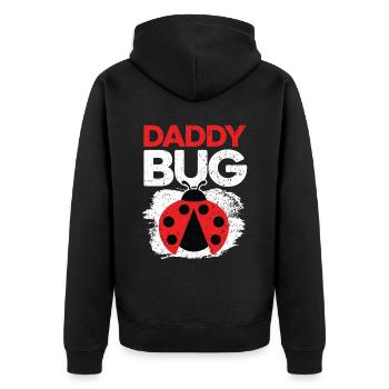 Daddy Bug Entomology Future Entomologist Ladybug - Unisex Premium Organic Zip Hoodie - black - Back - Nico (187cm)