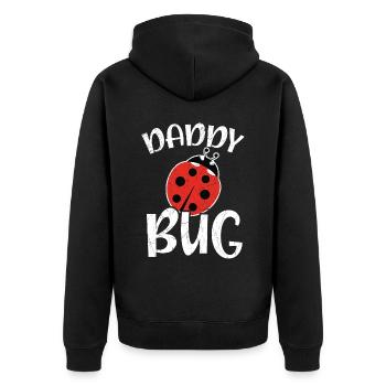 Daddy Bug Entomology Future Entomologist Ladybug - Unisex Premium Organic Zip Hoodie - black - Back - Nico (187cm)