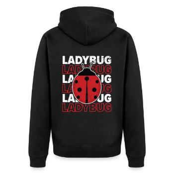 Entomologie des insectes Futur entomologiste Coccinelle - Veste à capuche bio Premium Unisexe - noir - Dos - Nico (187cm)