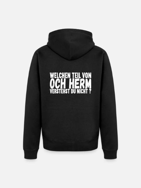 Aachener Slang - Unisex Premium Bio Zip Hoodie - Schwarz