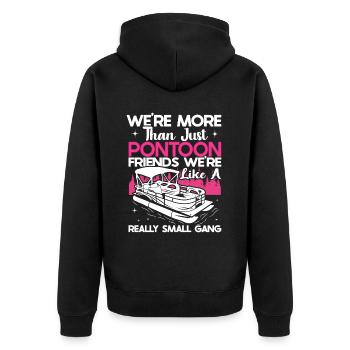 Pontoon Queen -Boat Pontoon -Women - Unisex Premium Organic Zip Hoodie - black - Back - Nico (187cm)