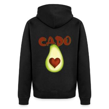 Petite amie, petit ami, homme, partenaire de la Saint-Valentin - Veste à capuche bio Premium Unisexe - noir - Dos - Nico (187cm)