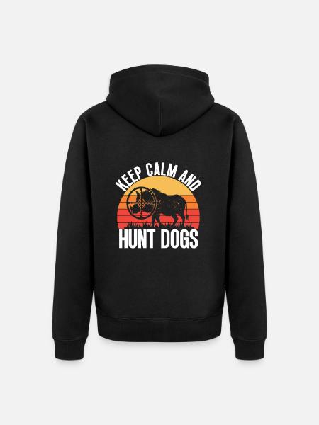 Schweinejagd Jäger Schweinejagd - Unisex Premium Bio Zip Hoodie - Schwarz