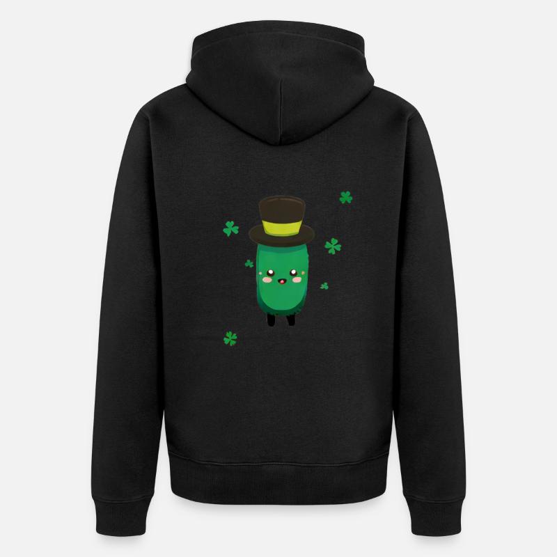 Saint Patrick - Concombre - Veste à capuche bio Premium Unisexe - noir