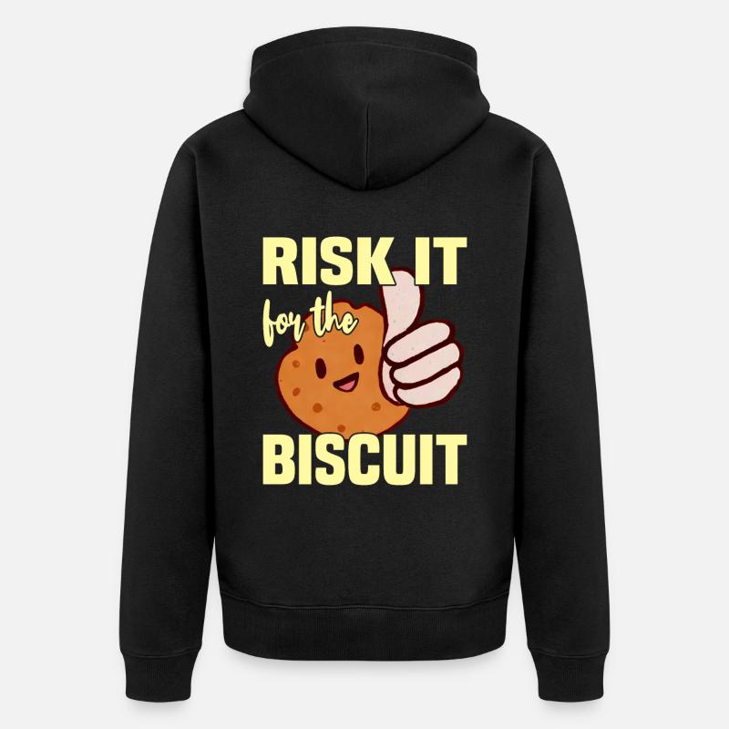 Risquez-le pour le biscuit - Veste à capuche bio Premium Unisexe - noir