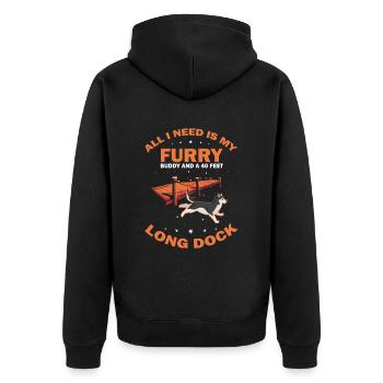Sports nautiques pour chiens et sports nautiques pour chiens - Veste à capuche bio Premium Unisexe - noir - Dos - Nico (187cm)