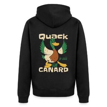 Je Suis Un Canard - Veste à capuche bio Premium Unisexe - noir - Dos - Nico (187cm)