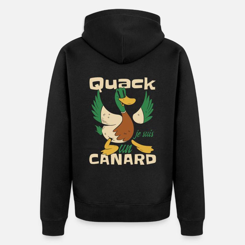 Je Suis Un Canard - Veste à capuche bio Premium Unisexe - noir