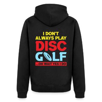 Disc Golf Frisbee Golf pour hommes et femmes - Veste à capuche bio Premium Unisexe - noir - Dos - Nico (187cm)