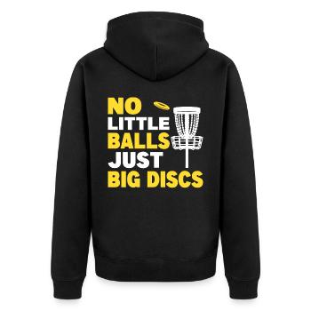Disc Golf Frisbee Golf pour hommes et femmes - Veste à capuche bio Premium Unisexe - noir - Dos - Nico (187cm)