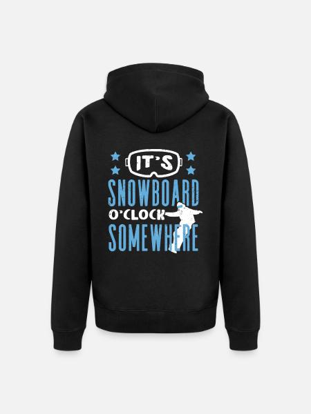 Snowboarders, Snowboard holidays, Snowboard equipment - Unisex Premium Organic Zip Hoodie - black