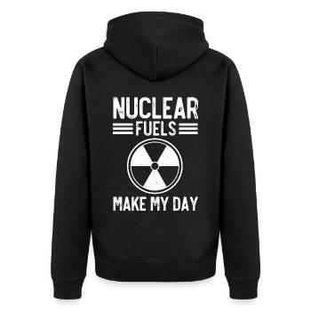 Ingénieur nucléaire, Sciences nucléaires, Science - Veste à capuche bio Premium Unisexe - noir - Dos - Nico (187cm)