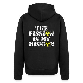 Nuclear Engineer, Nuclear Science, Science - Unisex Premium Organic Zip Hoodie - black - Back - Nico (187cm)
