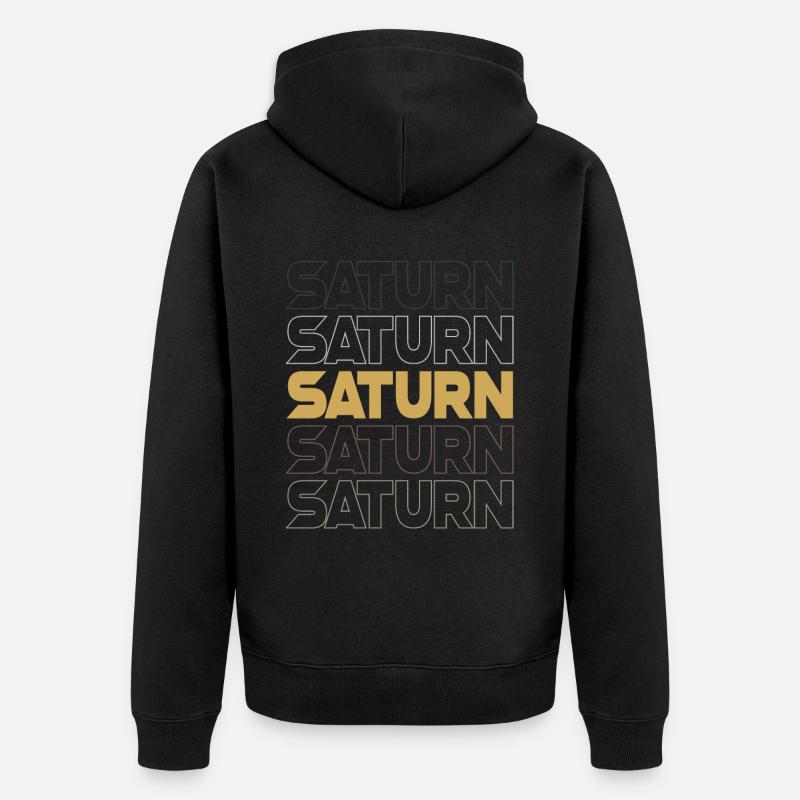 Saturne - Veste à capuche bio Premium Unisexe - noir