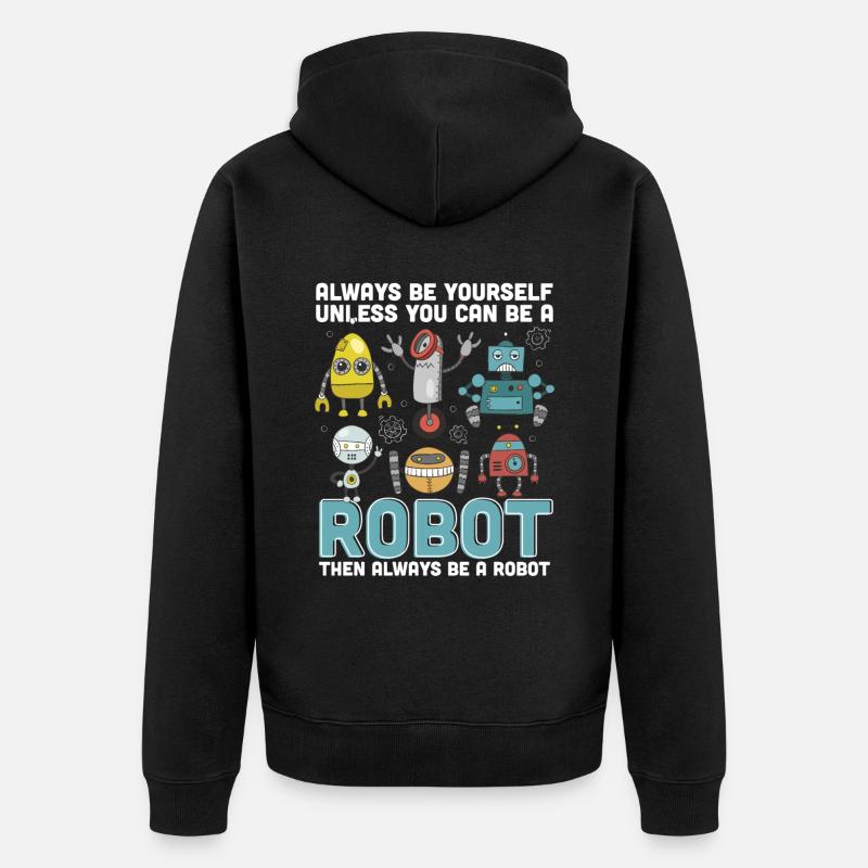 Robot - Veste à capuche bio Premium Unisexe - noir