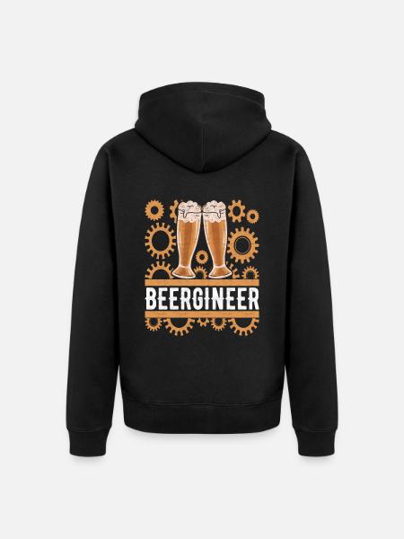 Beer brewers Beer brewing - Unisex Premium Organic Zip Hoodie - black