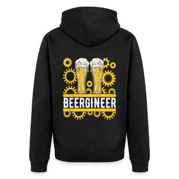 Beer brewers Beer brewing - Unisex Premium Organic Zip Hoodie - black - Back - Nico (187cm)