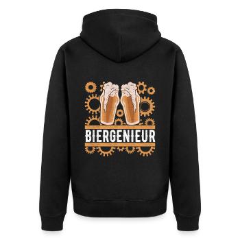 Beer brewers Beer brewing - Unisex Premium Organic Zip Hoodie - black - Back - Nico (187cm)