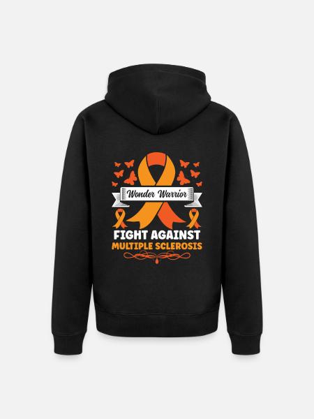 Multiple Sklerose Awareness - Unisex Premium Bio Zip Hoodie - Schwarz