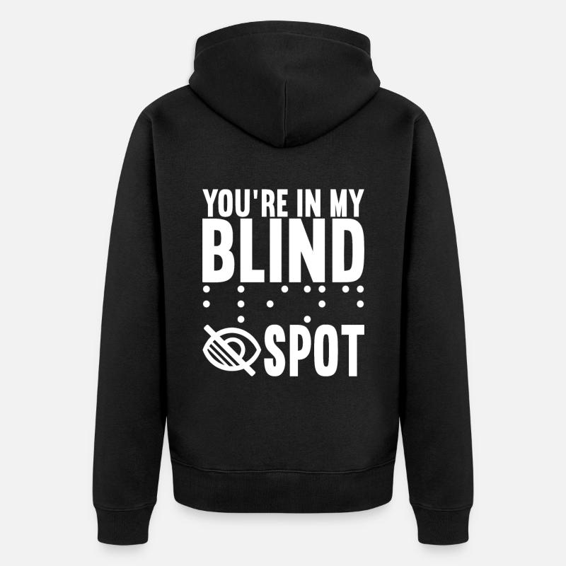 Blind Sehbehinderung - Unisex Premium Bio Zip Hoodie - Schwarz