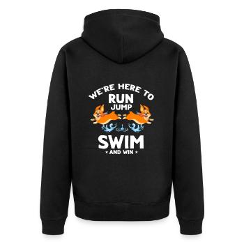 Sports nautiques pour chiens et sports nautiques pour chiens - Veste à capuche bio Premium Unisexe - noir - Dos - Nico (187cm)
