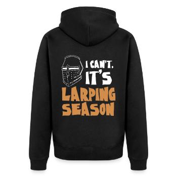 Larp, live-action role-playing game - Unisex Premium Organic Zip Hoodie - black - Back - Nico (187cm)