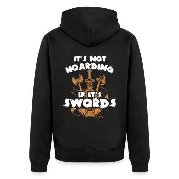 Larp, live-action role-playing game - Unisex Premium Organic Zip Hoodie - black - Back - Nico (187cm)